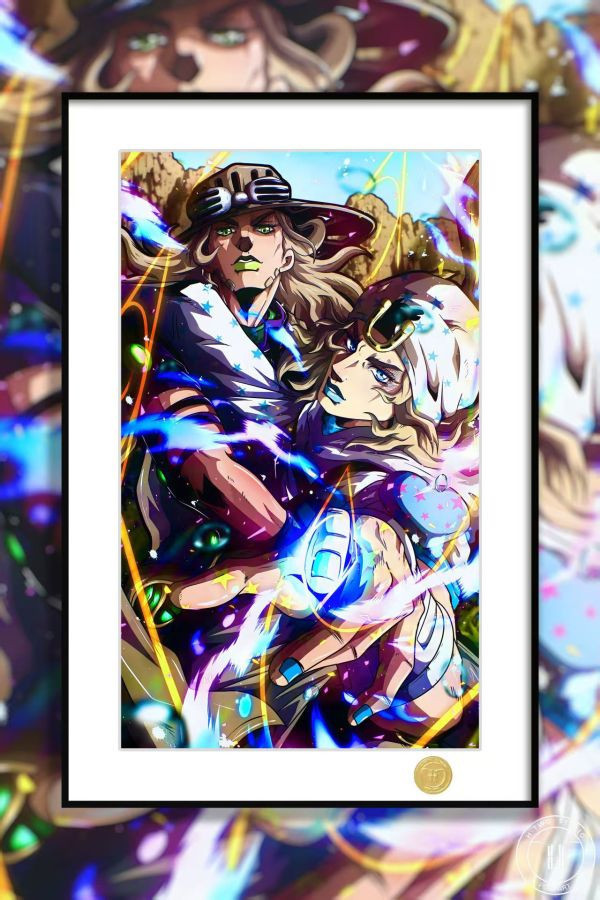 【海外代購】H2 《飆馬野郎》喬尼喬斯達傑洛齊貝林JOJO的奇妙冒險裝飾畫 