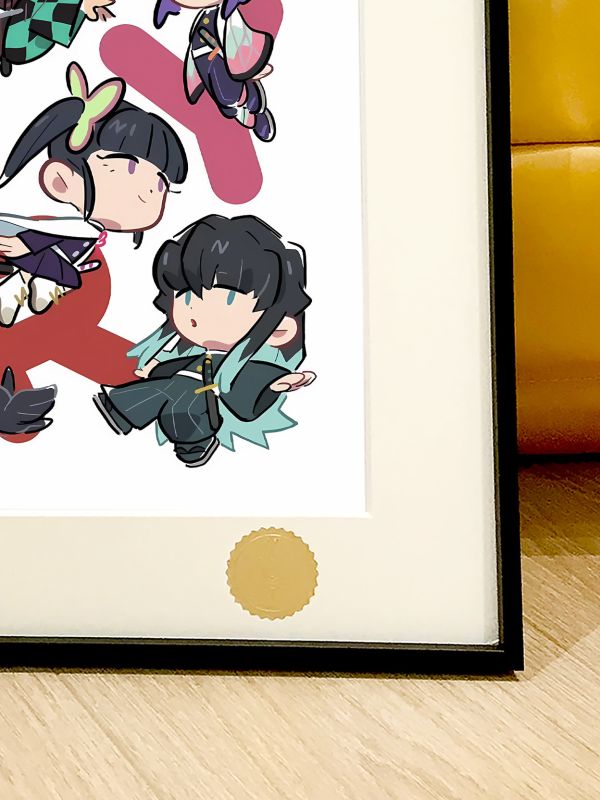 【海外代購】星空 《Q版鬼滅》鬼滅之刃無限城篇善逸炭治郎炎柱富岡義勇猗窩座動漫二次元裝飾畫 