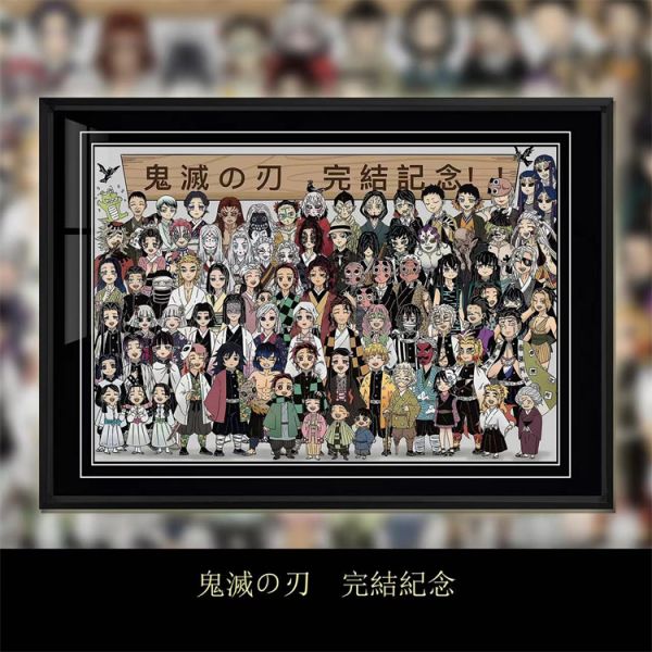 【海外代購】千鳥社 完結紀念炭治郎祢豆子善逸全家福裝飾畫01 
