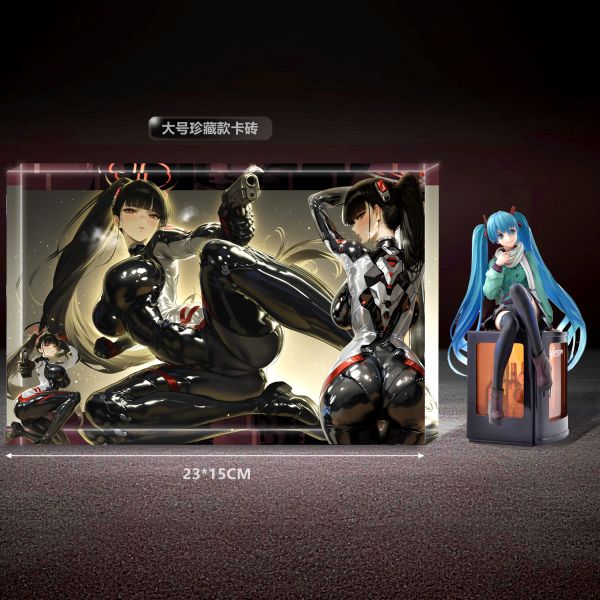 【海外代購】阿喵畫社 戰鬥形態調月莉音 23cm大號3D透明收藏透明磚 