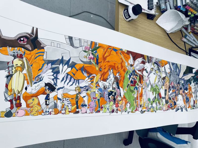 【海外代購】原畫師漫啵 數碼寶貝第一部等比例係列大合集復刻畫 