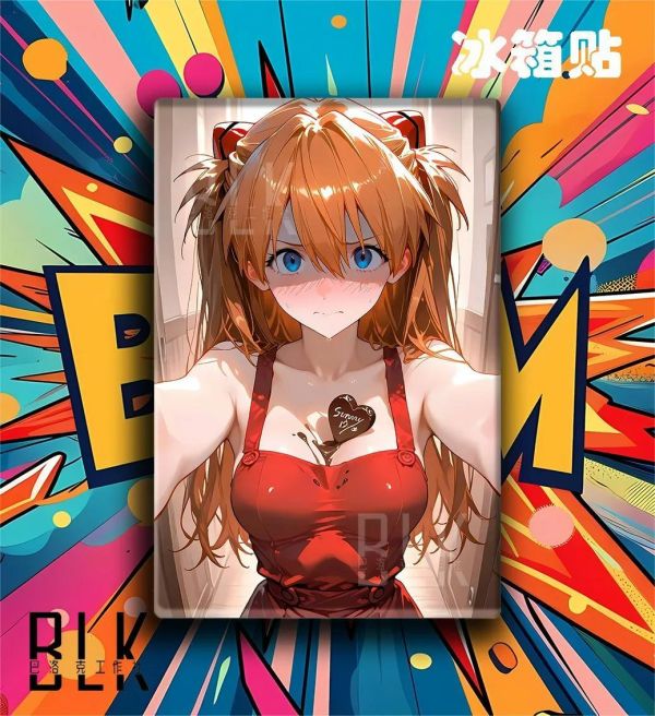 【海外代購】巴洛克 《巧克力明日香》新世紀福音戰士裝飾畫冰箱貼 