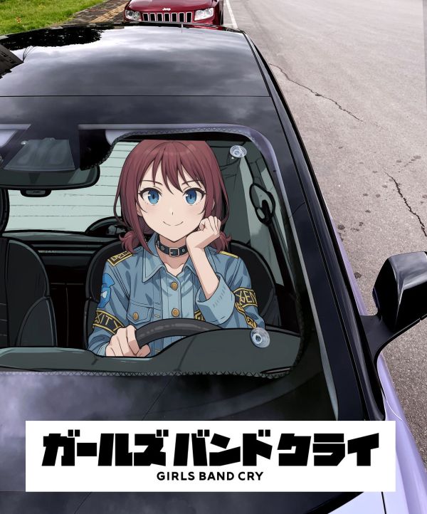 【海外代購】千鳥社《汽車前擋遮陽—哭泣少女》 夏季汽車遮陽防曬前擋開車二次元少女樂團的吶喊井芹仁菜安與昴河原木桃香 