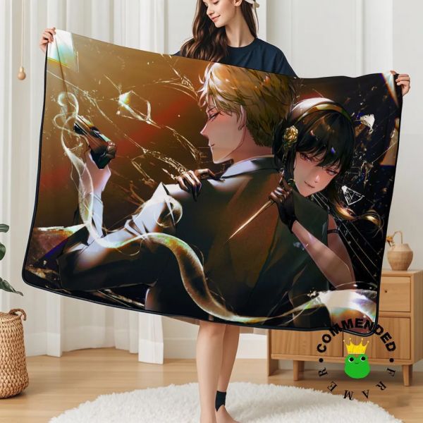 【海外代購】皇呱 《優雅夫婦》間諜×過家家裝飾畫 午睡毯  地毯 