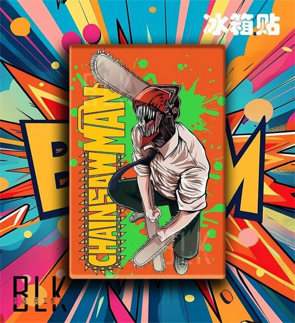 【海外代購】巴洛克 《塗鴉電次》鏈鋸人蕾塞篇裝飾畫冰箱貼 