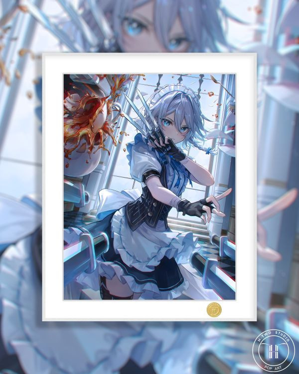 【海外代購】H2 《十六夜咲夜》東方project裝飾畫 