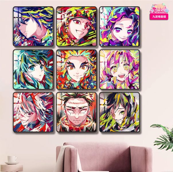 【海外代購】阿喵畫社 鬼滅之刃 九柱宮格畫 pvc高清九宮格 