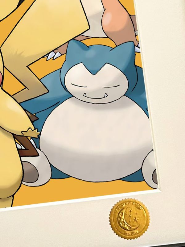 【海外代購】星空《皮卡丘與小夥伴》神奇寶貝小火龍卡比獸寶可夢耿鬼裝飾畫 