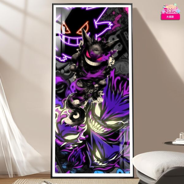 【海外代購】阿喵畫社 耿鬼夜行 大豎新品8k主題高清裝飾畫 床頭地墊 牆面掛毯 冰箱貼 