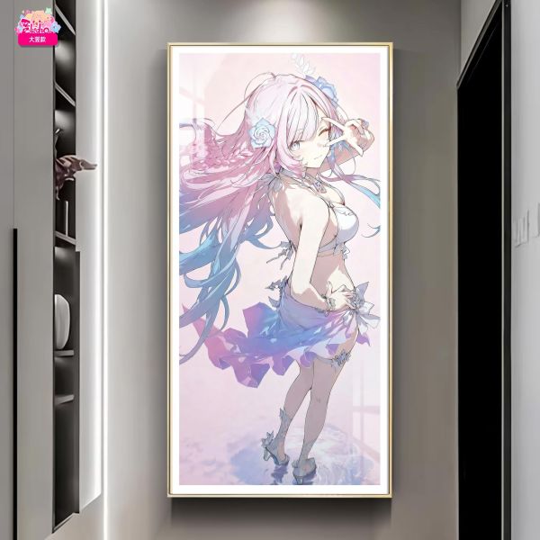 【海外代購】阿喵畫社 回眼 比耶愛莉希雅-大豎款 新品12k主題超清裝飾畫 冰箱貼 