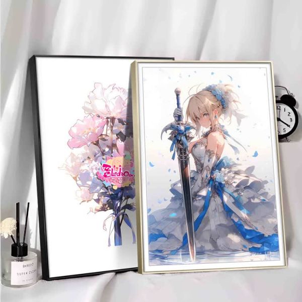 【海外代購】阿喵畫社 白禮服 Saber 12k超清裝飾畫 