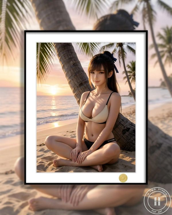【海外代購】H2工作室 《海邊伊芙》劍星Eve裝飾畫 