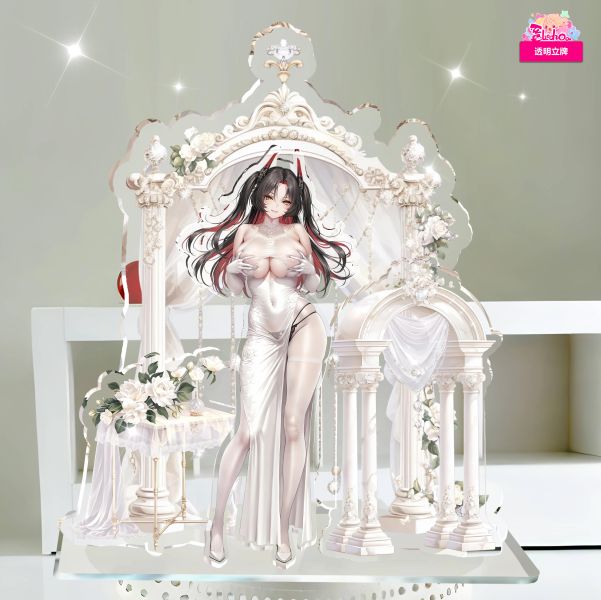 【海外代購】阿喵畫社 立牌第十六彈婚紗碧藍航線約克城/斯庫拉/柯妮 25cm大型四層背景亞克力立牌 
