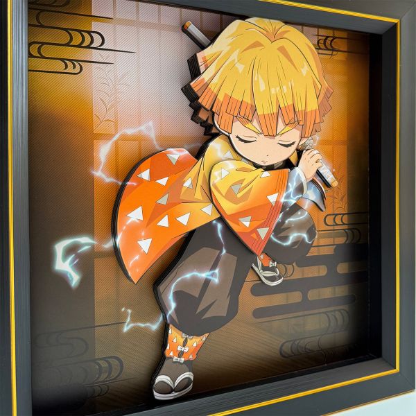 【海外代購】凹凸 PANDA 鬼滅之刃無限城篇 B款我妻善逸立體掛畫擺臺 