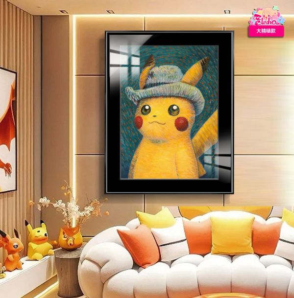 【海外代購】阿喵畫社 梵谷皮卡丘 展館級8k超清精裱畫 