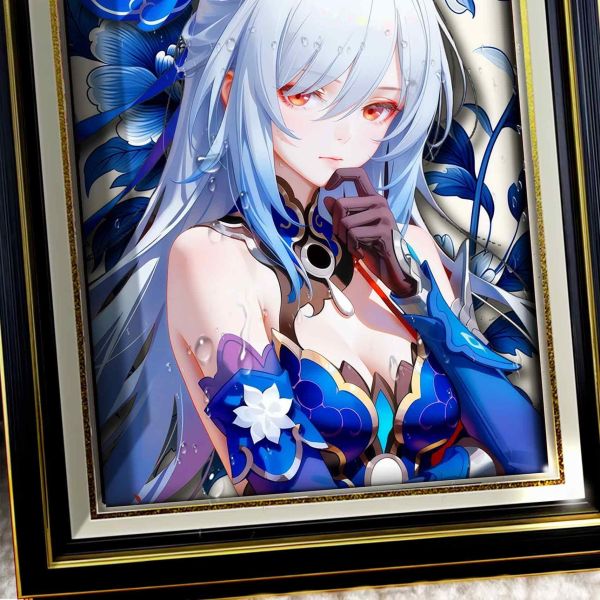 【海外代購】阿喵畫社 青花瓷 鏡流 新品3D疊層立體畫 