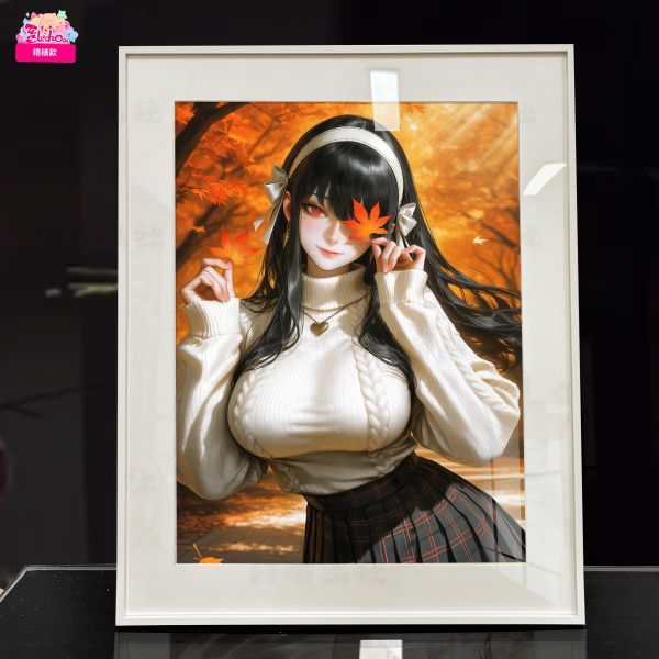 【海外代購】阿喵畫社 楓知秋 約爾福傑精裱款 展館級12k收藏超清精裱畫 牆面掛毯 