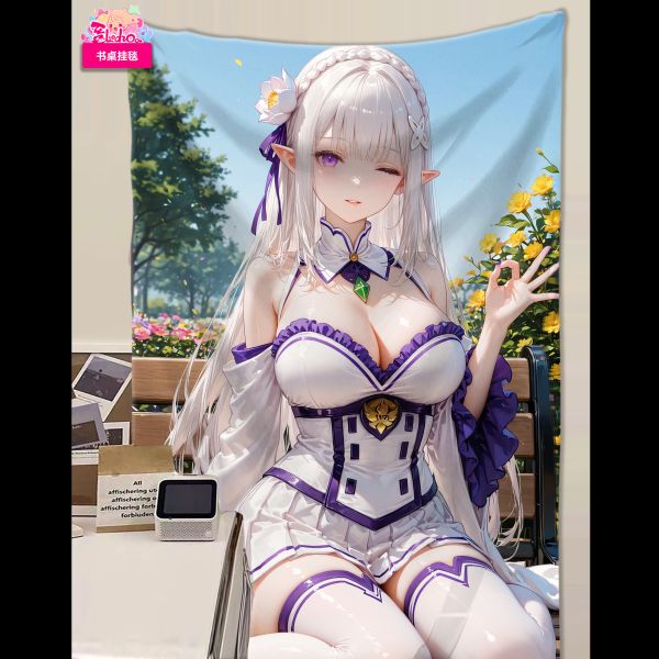 【海外代購】阿喵畫社 花海 愛蜜莉雅 8k超大高清裝飾畫 午睡毛毯  書桌掛毯 床頭地墊 