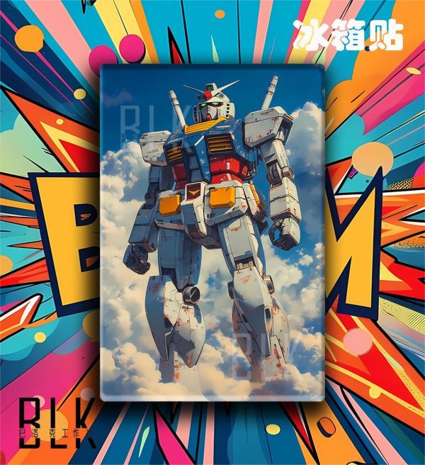 【海外代購】巴洛克 《天空鋼彈》GUNDAM敢達元祖鋼彈rx-78機動戰士鋼彈動畫裝飾畫 