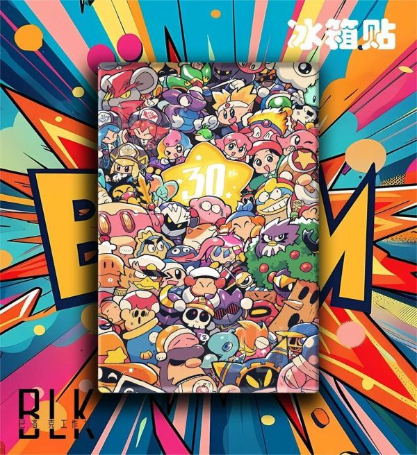 【海外代購】巴洛克 《30週年卡比》星之卡比裝飾畫冰箱貼 