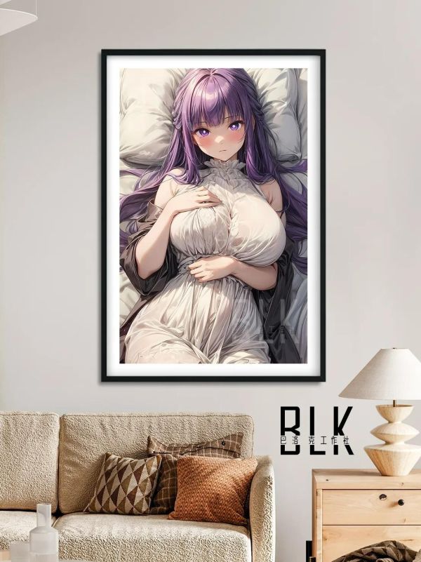 【海外代購】巴洛克 《躺姿菲倫》Fern葬送的芙莉蓮裝飾畫冰箱貼 