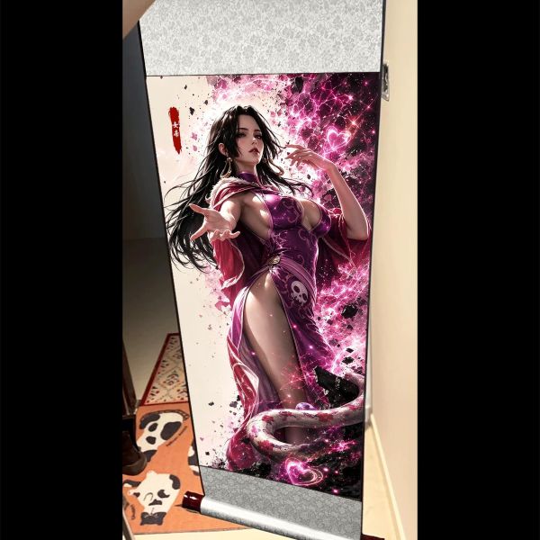 【海外代購】阿喵畫社 國色天香 女帝全身經典捲軸畫 國風捲軸錦緞高清精裱畫 