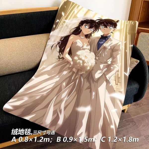 【海外代購】千鳥社 新一和小蘭 第二彈 名偵探柯南新 小蘭Conan婚禮午睡毯地毯裝飾畫 