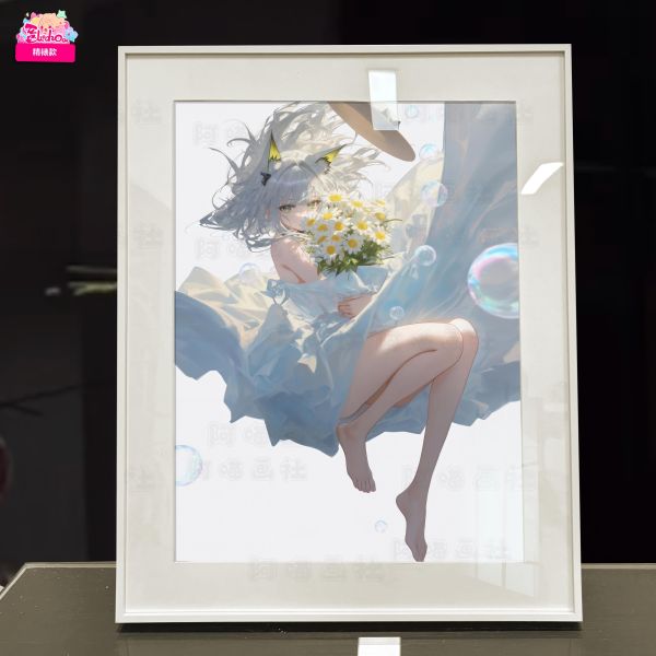 【海外代購】阿喵畫社 凱爾希 展館級8k收藏超清精裱畫 冰箱貼 