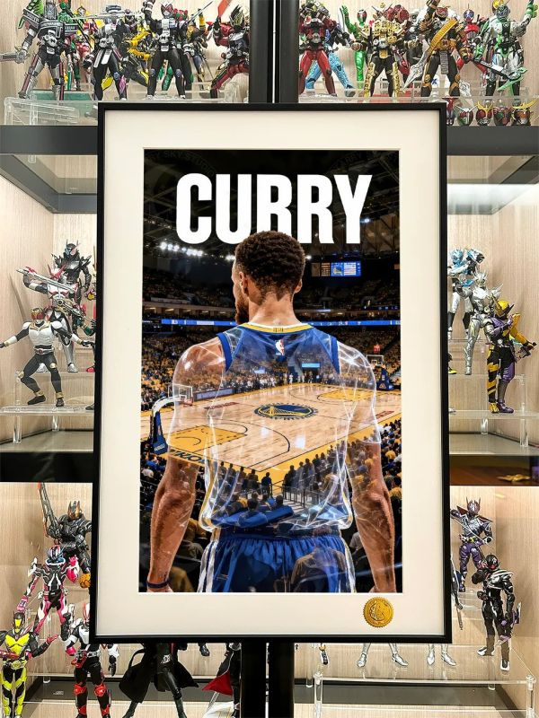 【海外代購】星空 《庫裏背影》curry萌神三分王nba金州勇士裝飾畫 