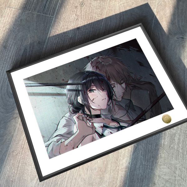 【海外代購】皇呱 《跟我一起逃跑吧》 電鋸人蕾塞電次跟我一起逃跑吧週邊裝飾畫 