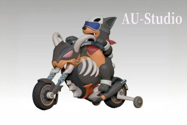 【預定】AU 狗子圖鑑系列 摩托車戴魯比狗 