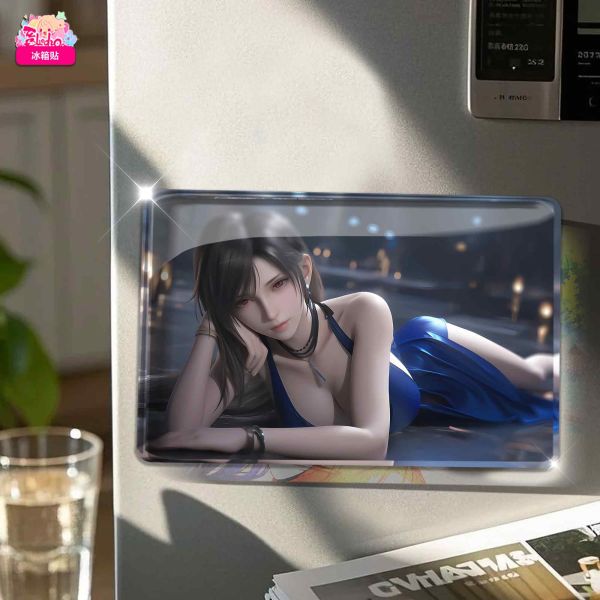 【海外代購】阿喵畫社 靜臥藍綢 禮服蒂法 8k主題高清裝飾畫 滑鼠墊 床頭地墊 冰箱貼 