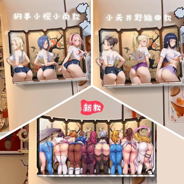 【海外代購】阿喵畫社 動畫冰箱貼第十七彈 大號橫款火影忍者壓克力磁吸冰箱貼 