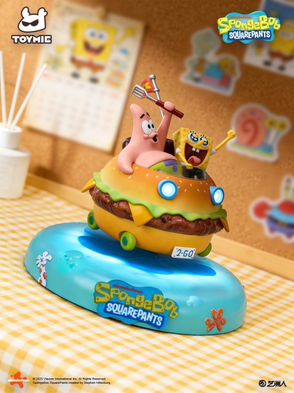 【海外代購】TOYMIE玩伴 海綿寶寶 正版授權 蟹堡飛車磁浮夜燈 