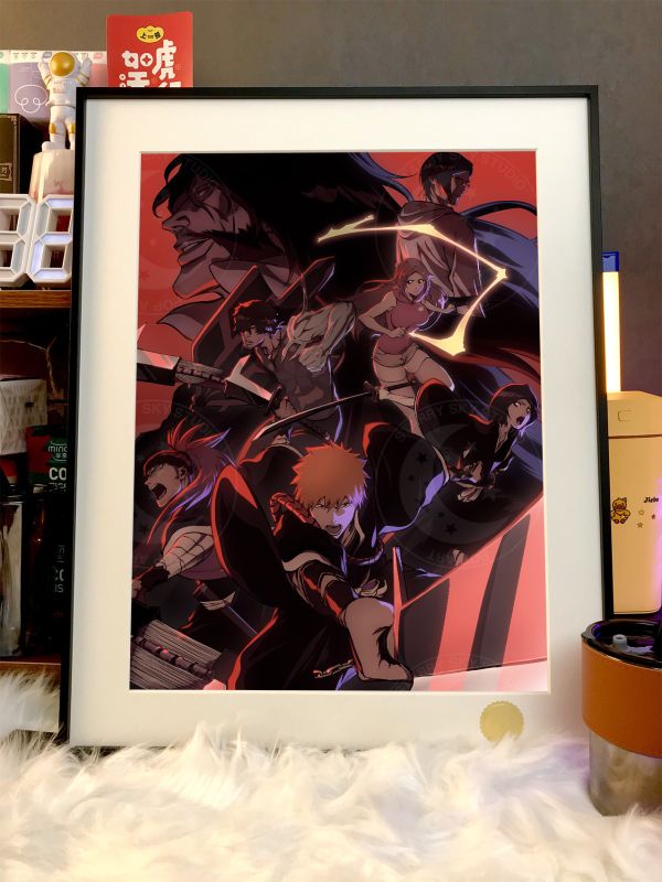 【海外代購】星空 《死神主角團》bleach黑崎一護Ichigo織姬露琪亞石田雨龍茶渡戀次境·界裝飾畫 