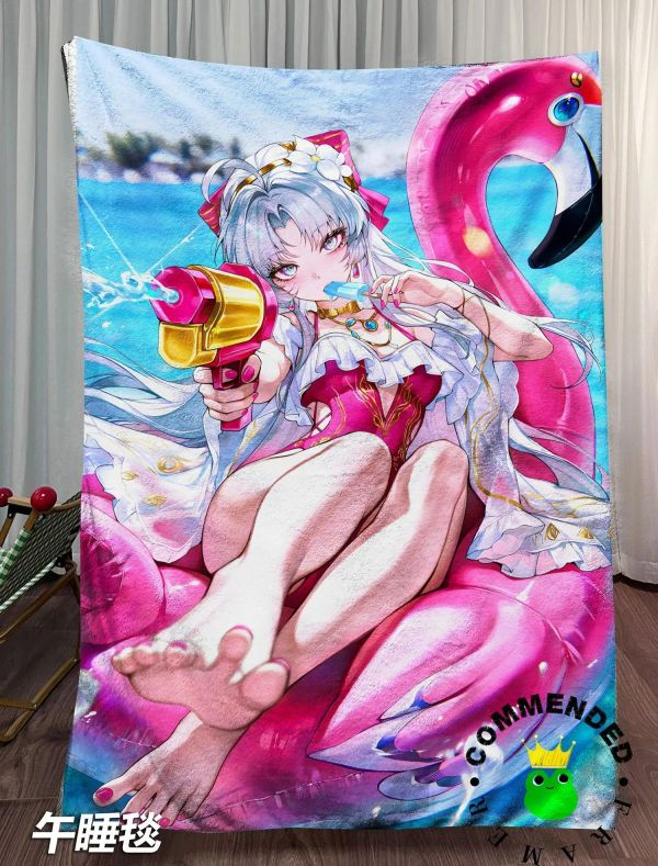 【海外代購】皇呱 《夏日水槍大作戰》鳴潮珂萊塔裝飾畫 午睡毯 地毯 