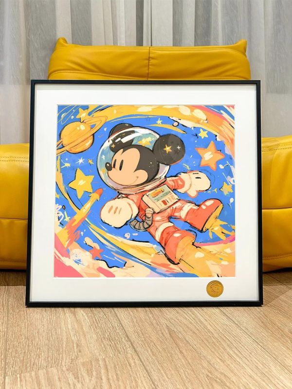【海外代購】星空 《太空米奇》Mickey米老鼠迪士尼潮流藝術裝飾畫 