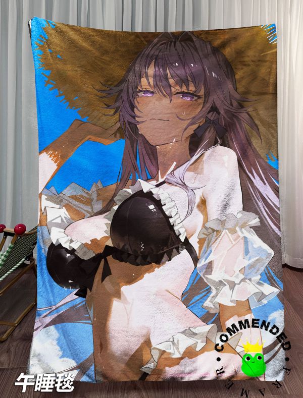 【海外代購】皇呱 《泳裝大黑塔》 崩壞：星穹鐵道湛藍星高商美女泳裝黑塔週邊裝飾畫 午睡毯 地毯 