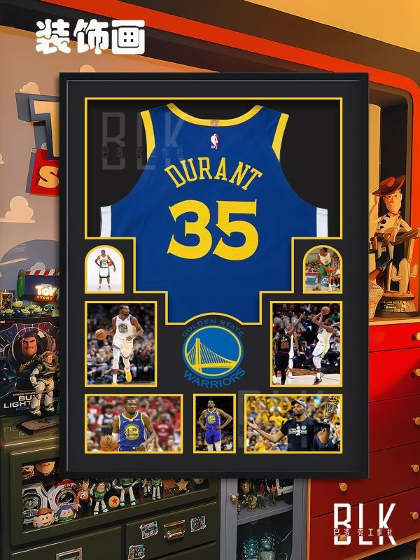 【海外代購】巴洛克 杜蘭特NBA球衣畫系列金州勇士死神Durant藝術裝飾畫 