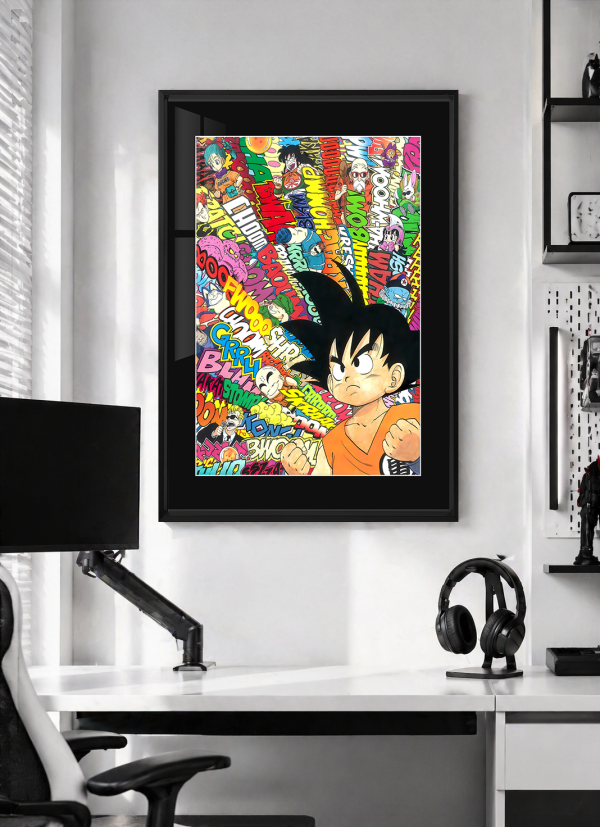 【海外代購】千鳥社 《小悟空的七龍珠世界 裝飾畫》小悟空龍珠布瑪克林龜仙人二次元週邊動漫掛畫臥室電競房裝飾畫 午睡毯 地毯 