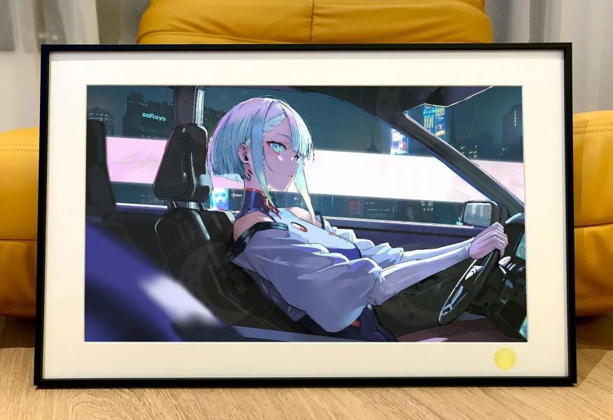 【海外代購】星空 《車手露西》賽博朋克邊緣行者裝飾畫 
