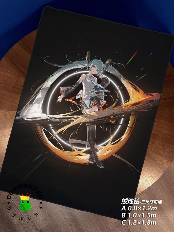 【海外代購】皇呱 《墜入黑洞初音》 初音未來墜入黑洞初音同人周邊裝飾畫 午睡毯  地毯 