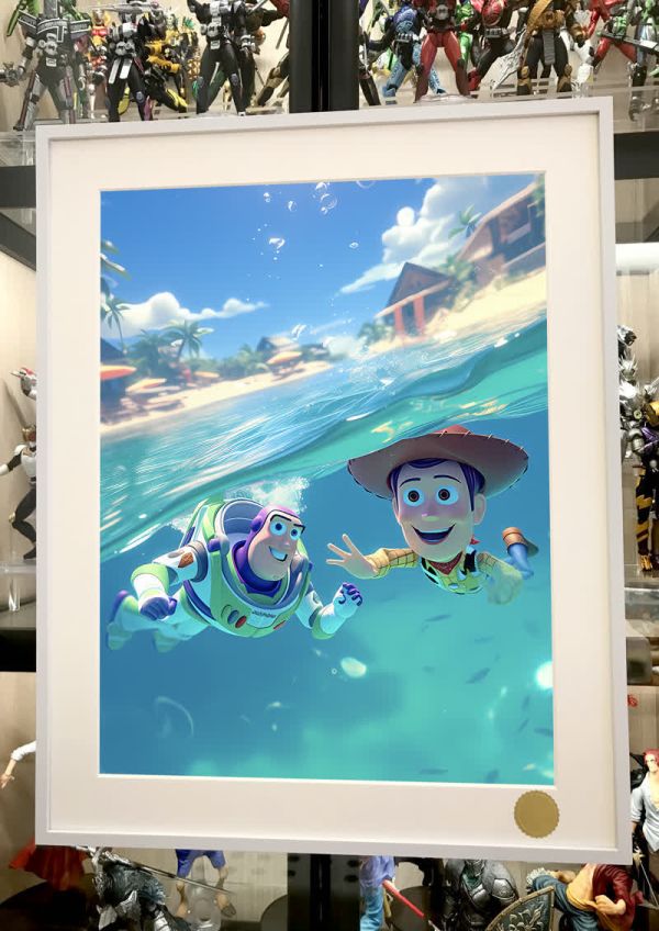 【預定】星空 玩具總動員 胡迪巴斯光年 Toy Story 裝飾畫 
