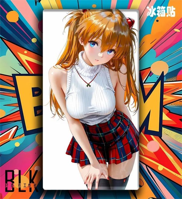 【海外代購】巴洛克 《百褶裙明日香》Asuka新世紀福音戰士裝飾畫冰箱貼 
