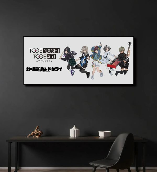 【海外代購】千鳥社 《無刺有刺樂隊》少女樂隊的吶喊成員照GBC地毯鼠標墊裝飾畫 