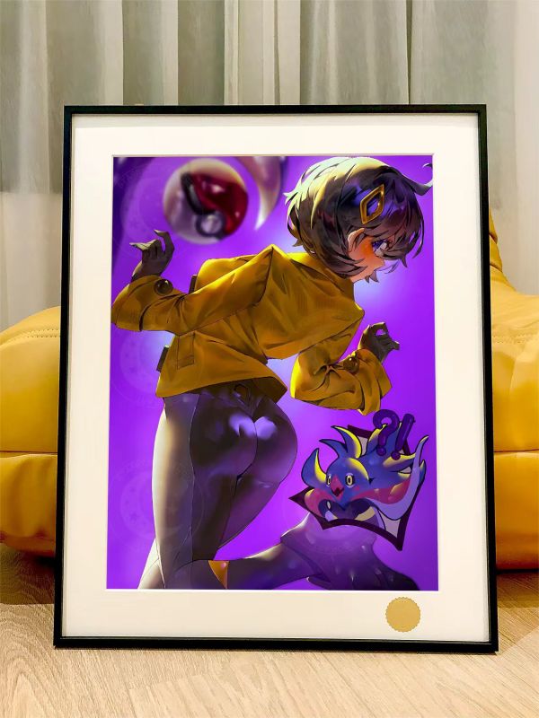 【海外代購】星空 《瑪琪艾兒》Emma寶可夢ZA神奇寶貝皮卡丘路卡利歐動畫裝飾畫