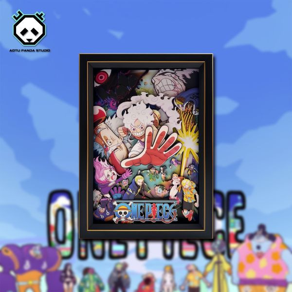 【海外代購】凹凸 PANDA 海賊王OP蛋頭島草帽團手工紙藝立體畫 