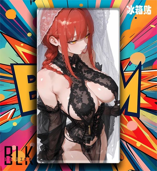 【海外代購】巴洛克《黑紗瑪奇瑪》鏈鋸人蕾塞篇裝飾畫冰箱貼 