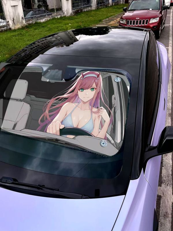 【海外代購】千鳥社 《汽車前擋遮陽－零二》 夏季汽車遮陽防曬前擋開車二次元零二02DARLING FRANXX國家隊 