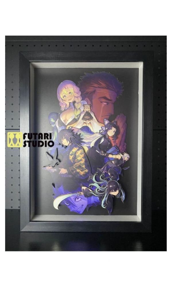 【海外代購】【45*33CM】FUTARI STUDIO - 二人工作室 鬼殺隊隊長集合立體畫 